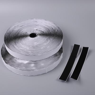 China Viable White And Black Self Adhesive Backed Strong Adhesive Power Hook And Loop Tape for sale