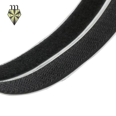 China 30% Polyester 30MM Durable 70% Nylon Width Back To Back Hook And Loop Webbing Strap With Coating Glue for sale