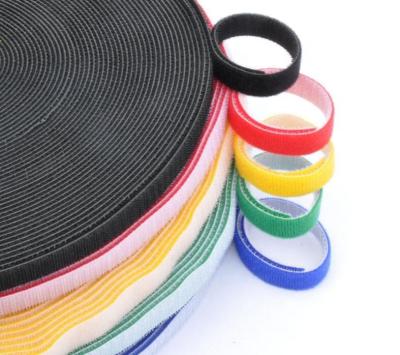 China Mult-function Sustainable Colored Cycling Heat Resistance Double Sided Roll Back To Back Hook And Loop Roll for sale