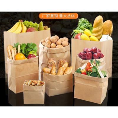 China Custom Recyclable For Food Grade Kraft Paper Bag Recycled Brown Paper Bag With Logo Printed Kraft Paper Bag for sale