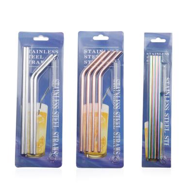 China Eco Friendly Sustainable Stainless Steel Straws Straight Metal Drinking Straw for sale