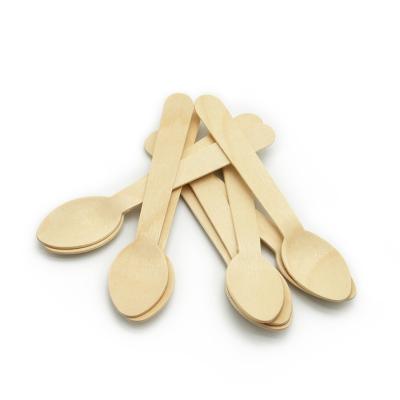 China Viable Disposable Wooden Ice Cream Scoop, Biodegradable Wooden Ice Cream Spoons, Small Eco-Friendly Wooden Scoop For Ice Cream for sale