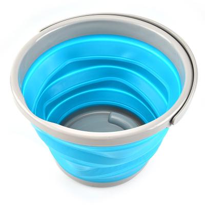 China 10L Portable Folding Water Bucket Space Saving Collapsible Bucket Viable For Fishing for sale