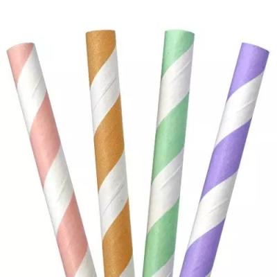 China Disposable Gold Colored Paper Straws for Party Supplies, Birthday, Wedding for sale