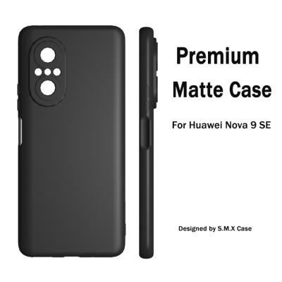 China Factory Shockproof In Stock Premium Soft Touch Phone Case Black Matt TPU Silicone Mobile Phone Case For Huawei nova 9 SE for sale