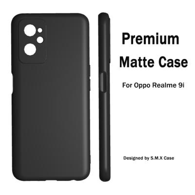 China 2022 Matte Black Silicone Cell Phone Case Manufacturer Premium Soft Cell Shockproof TPU Phone Cover For Oppo Realme 9i for sale