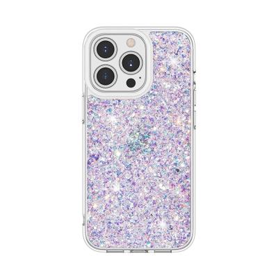 China High Quality Shockproof Bling Acrylic Glitter Star Drop Glue TPU Silicone Mobile Phone Case Epoxy Shockproof Case For iPhone 14 Max for sale