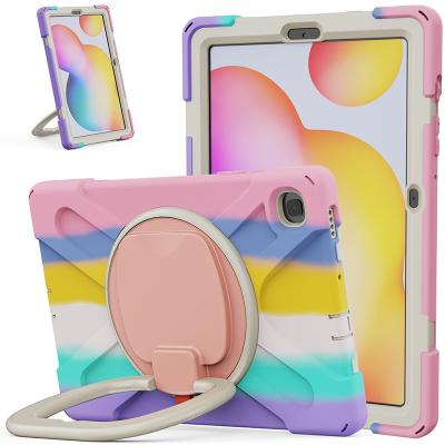 China Colorful Rainbow Anti Drop Case Strap Hand Shoulder Amazon Kickstand Tablet Case Anti Drop Shockproof Protective Cover Tag S6 Lite 10.4 inch P610 for sale