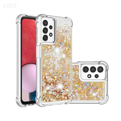 China Hot Selling Shockproof Quicksand Shockproof Floating Liquid Cpver Glitter Phone Case For iphone 14 pro Max Galaxy A13 4G for sale