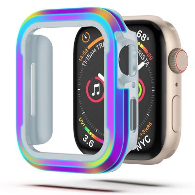 China New Design Shockproof Aluminum Shockproof TPU Watch Case For Apple Watch Cover Luxury Case For iwatch Series 7 Accessories for sale