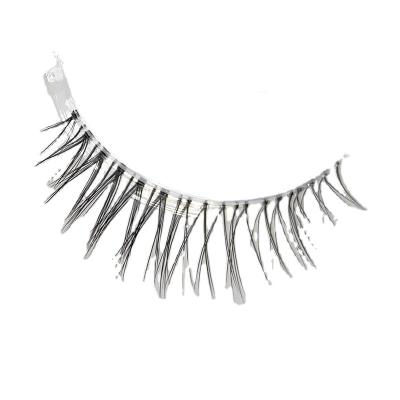 China Natural Long Eyelashes Daily Crisscross Sharpened Transparent Stem Natural Eyelashes Wholesale for sale