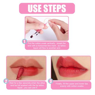 China 20 Pieces Waterproof Beauty Lipstick Lip Gloss Waterproof Long Lasting Tattoo Lipstick Cotton Pad Lip Gloss for sale