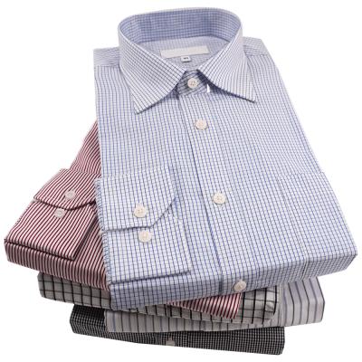 China Anti Shrink Mens Cotton Shirts Plus Size Business Long Sleeve Formal Casual Shirts for sale