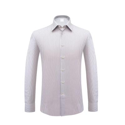 China Latest design business slim shirt formal anti-shrink cotton office dress shirt male shirt non iron for sale