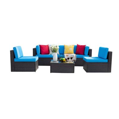 China 2021 Modern Furniture Rattan Sectional Chair Most Popular Outdoor Patio Sets For Home for sale