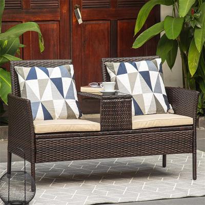 China New Design Modern All Weather Wicker Rattan Woven Patio Seating Furniture Set Corner Sectional Outdoor Sofa for sale