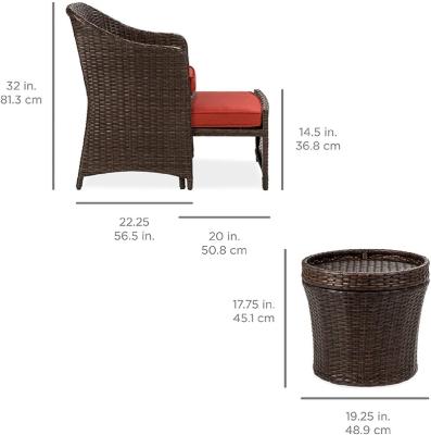 China Modern Outdoor PE Patio Rattan Furniture and Garden Wicker Leisure Sofa Set for sale