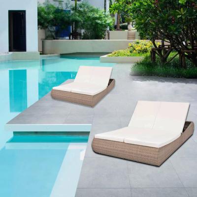 China Hot Sale Modern Outdoor Furniture Outdoor Garden Around Sofa Sectional Waterproof Poolside Sun Daybed Rattan Double Bed for sale