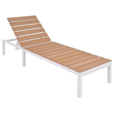 China Modern Seat Stable Beach Lounger Sun Furniture Sun Lounger Plastic Wood Outdoor Pool Aluminum Package for sale