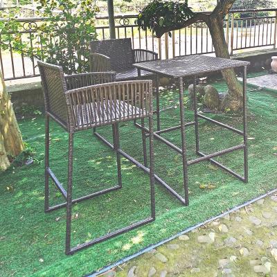 China HOT SALE Outdoor Garden Furniture Rattan Bar Stools Bistros Bar Restaurant Rattan Chair durable for sale