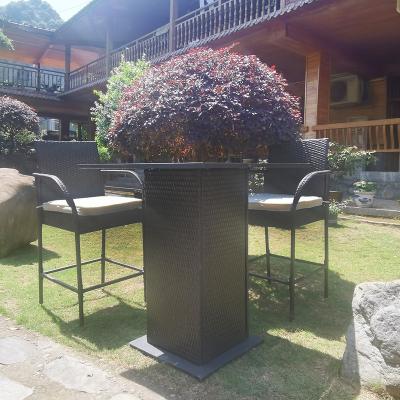 China HOT SELLING High Durable Outdoor Garden Cafe Aluminum Metal Rattan Customized Back Chair for sale