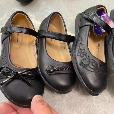 China Princess Black Kids Sandal School Anti-skid Shoes Sneakers Fashion Kid Girl Party Shoe PU Patent Leather For Kids for sale