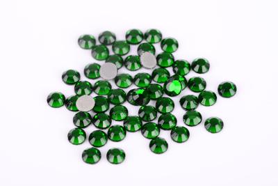 China Green Color Lead Free Rhinestones Environmentally Friendly For T Shirt / Nail Art for sale