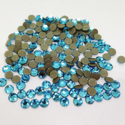 China wholesale high quality D.k Sky blue color dmc crystal hot fix rhinestone for sale