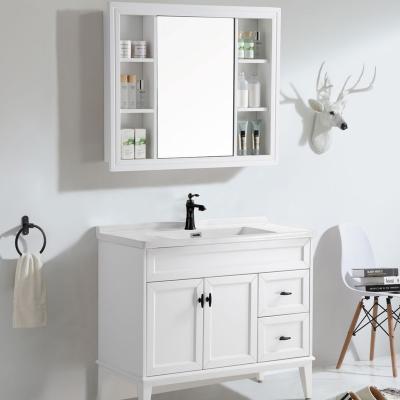 China Modern High End Custom Waterproof Apartment Furniture Modern Bathroom Vanity With Sink for sale