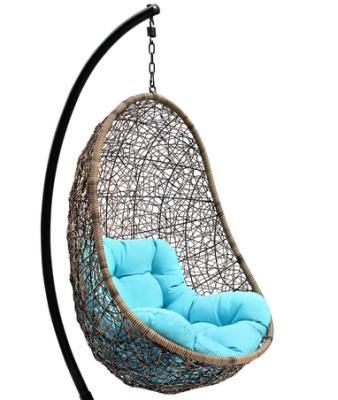 China Modern Outdoor Waterproof Eggshell Cover Yard Hanging Swing Chair Cover Zipper Design Egg Chair Cover Oxford Cloth Black for sale