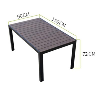 China Modern hot sale outdoor casual table dining and restaurant table plastic wood long table for sale