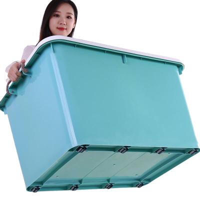 China Colorful Multipurpose Sustainable Plastic Stackable Clothes Organizer Bin Storage Sundries Storage Boxes Set With Lid for sale