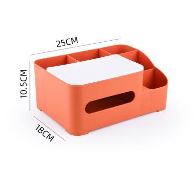 China Modern Wholesale Multifunctional Plastic Table Napkin Storage Container Tissue Paper Box With Cover for sale