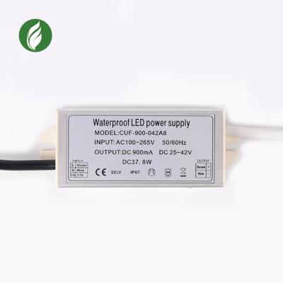 China DC 37.8W 25-42V 900ma AC100-265V Triac Aluminum Housing Waterproof Led Driver for sale