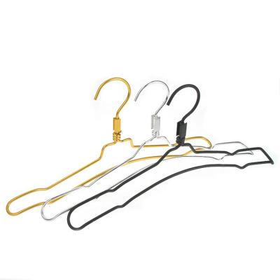 China SHOW Wholesale Retail Metal Aluminum Female Male and Children Class Customized Hangers and Trouser Hangers for Garment Display for sale