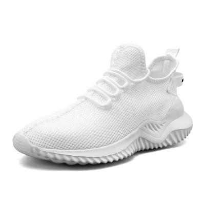 China 2021 fashion trend high quality flight knit running shoe non-slip cushioning sports shoes men's breathable sports shoes for sale