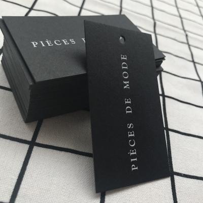 China High Quality Black Recyled Card Paper Hang Tag For Clothing for sale