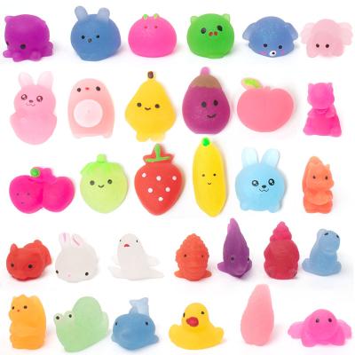 China Funny Educational Toy Kawaii Slow Rising Squeeze Mochi Squishies Tpr Mini Squishy Toys Cute Animal Soft Gold powder Mochi Fidget Toy for sale