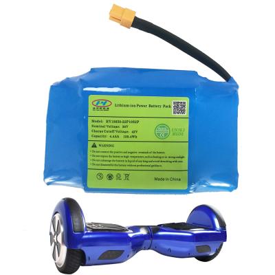 China Self Balancing Scooter 36V 4.4AH 158.4WH Lithium Ion Battery Pack Removeable For Balance Scooter for sale