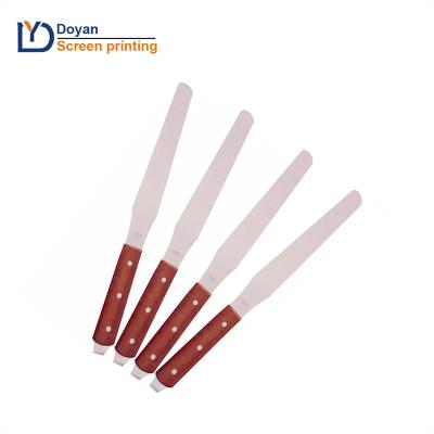 China Inks Doyan Screen Printing Ink Mixing Spatula With Wooden Handle For Emotion Inks for sale