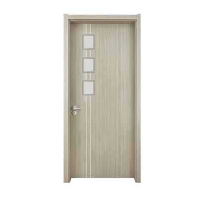 China Waterproof Solid Wood Door PVC WPC Latest Designs Pictures Panel Interior Hall MDF Main Doors For Houses For Bedroom Bathroom for sale