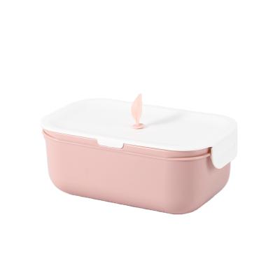 China Europe 2022 Single Layer Customized Logo And Color With Air Hole Bento Lunch Box Microwave Food Container for sale