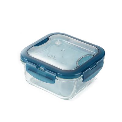 China Multi Layer Sustainable Glass Tiffin Bento Lunch Box School Desk Square Lunch Box Glass Desk for sale