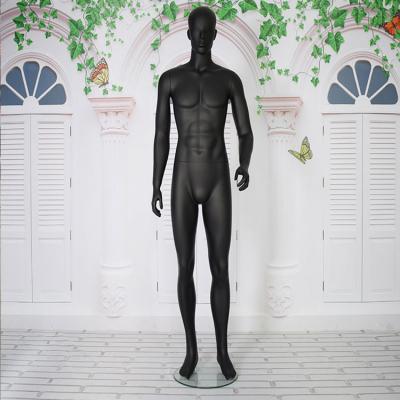 China Hot Sale Eco-friendly Standing Clothes Matte Black PP Plastic Male Dressmaker Full Body Mannequin for sale