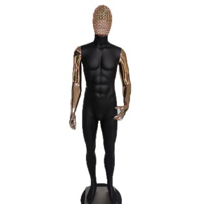 China Eco - Friendly New Product Plating Black Male Torso Mannequin Full Body Mannequins for sale