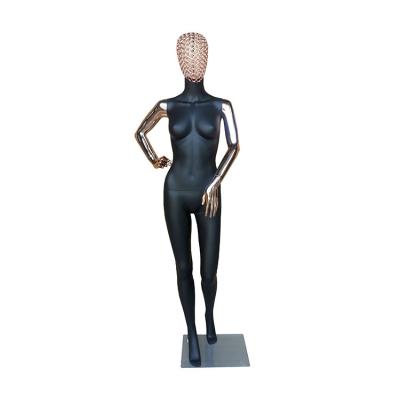 China Fashion Designer Female Full Body Iron Wire Head Chrome Eco-friendly Modern Abstract Mannequins for sale