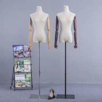 China Eco-friendly Upper Body Adjustable Display Torso Half Foam Bust Dummy Tailor Mannequin for sale