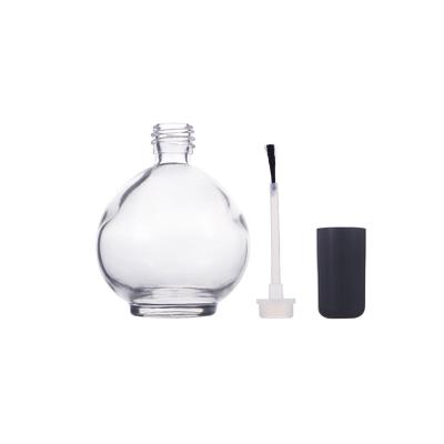 China Gift & Craft Unique Design 75ml Nordic Style Transparent Spherical Empty Bottle Gel Polish Glass With Brush for sale