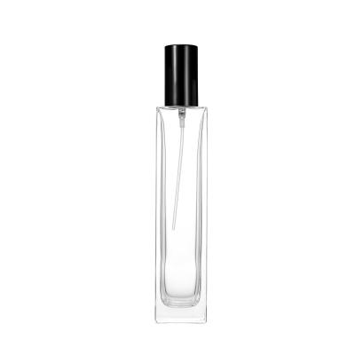 China 30ml 50ml 100ml Cosmetic Custom Refillable Design Your Own Perfume Bottle Glass Spray With Cap for sale