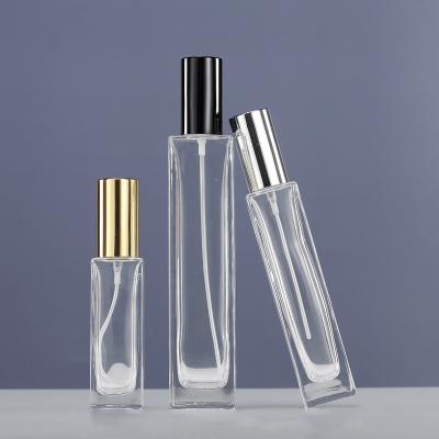 China 30ml 50ml 100ml cosmetic wholesale high quality clear rectangle perfume glass embty bottle for sale